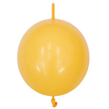 In-Jooyaa 12 Inch Lemon Yellow Link Balloons 60 Pcs Quick Link Balloons Link Latex Balloon For Photo Shoot Baby Shower Birthday