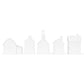 Mark Feldstein & Associates Village With Trees Winter White Glazed Porcelain Holiday Tabletop Figurines, Set Of 11, 7 Inch