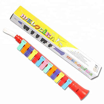 VERATHIX 13 Key Melodica Mouth Organ for Kids, Portable Wind Piano Musical Instrument with Trumpet Style Mouthpiece, Educational