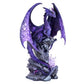 Pacific Giftware Large Winged Purple Dragon Statue with LED Light, 18" h, Crystal Rock Finish, Purple
