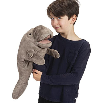 Folkmanis Manatee Hand Puppet,Gray