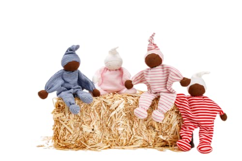 Under The Nile Organic Cotton Black Baby Buddy - Blue And White Stripe
