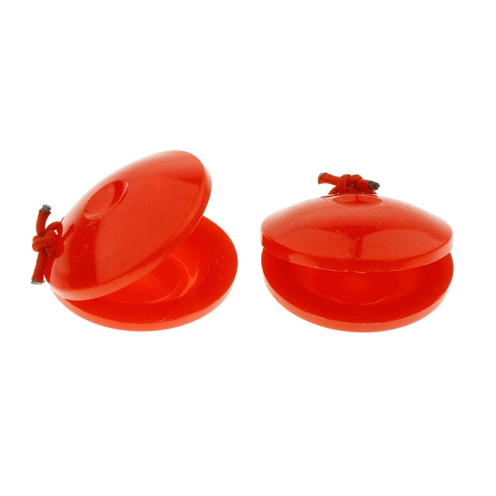 Lichts 1 Pair Pvc Castanet Kids Percussion Toy Red