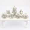 Nw 1 Set 15 Pieces 1:12 Ceramics Tea Cup Set Lovely Dollhouse Decoration Set Dollhouse Kitchen Accessories(#3)