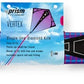 Prism Kite Technology Vertex High Flying Diamond Kite With 10' Long Triple Streamer Tail, Ultraviolet