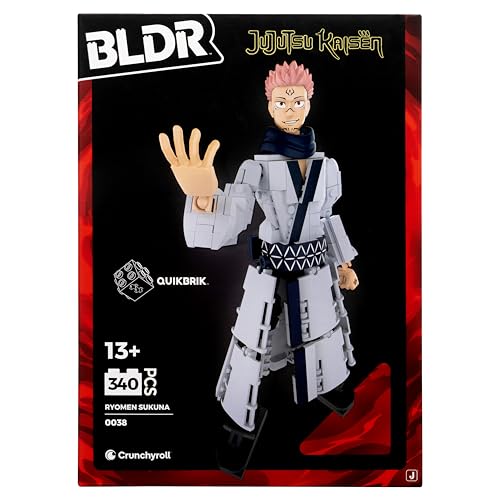 Bldr Ryomen Sukuna Buildable Action Figure Construction Set - 9.5-Inch Articulated Constructible Figure With 341 Pieces (0038)