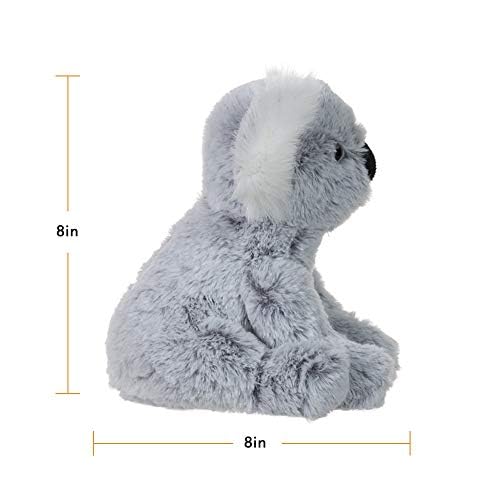 Apricot Lamb Plush Gray Koala Stuffed Animal - Soft Cuddly, 8" Small, Polyester