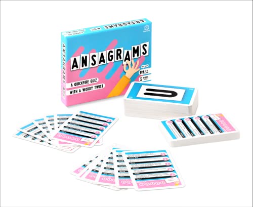 Format Games Ansagrams Party Game Travel Edition - Quick Wordy Quiz Fun! Fast-Paced Trivia Card Game, Fun Family Game For Kids & Adults, Ages 12+, 3-10 Players, 30 Minute Playtime, Made