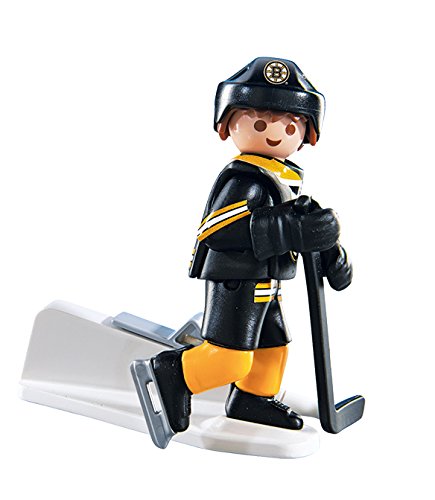 Playmobil NHL Boston Bruins Player Figure - Model 5073, Plastic Material, Collectible Hockey Toy