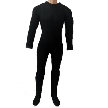 SSbeauty M 1/6 Scale Male Figure Clothes Long Sleeved Bodysuit Undercoat Jumpsuit Cloth for 12'' Action Figure Doll Clothes (Bla
