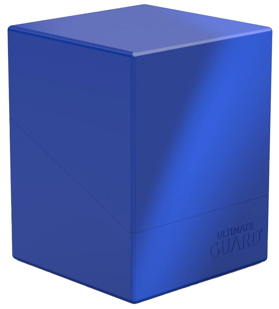 Ultimate Guard Boulder Solid 100+, Deck Case For 100 Double-Sleeved Tcg Cards, Blue, Secure & Durable Storage For Trading Card G