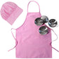 Women's Pink Canvas Chef Cooking Apron