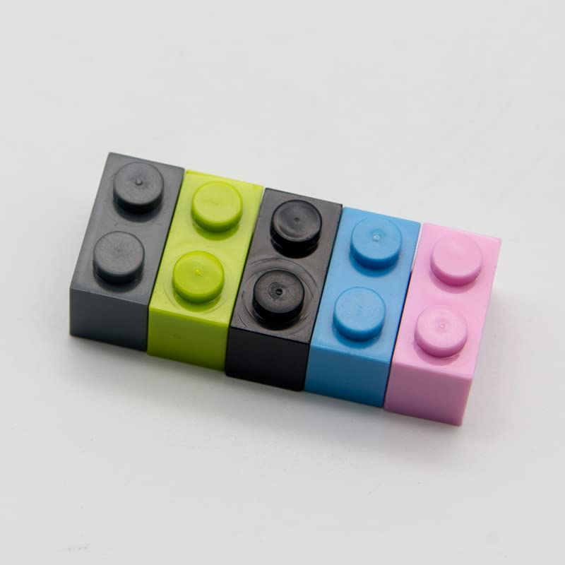 Classic Brick Block Bulk, Black Brown 1X2, Building Bricks Flat 100 Piece, Compatible With Lego Parts And Pieces: 1X2 Brown Bricks(Color:Brown)