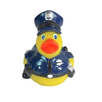 3' Police Rubber Duck [Sealed Hole, No Mildew] - Baby Safe Bathtub Bathing Toy