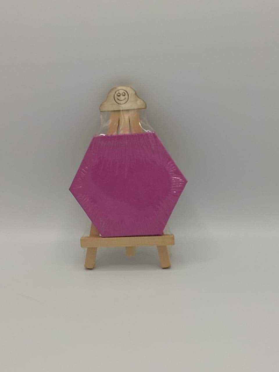 Festiko Medium Canvas Set Painting Craft Drawing Easel Gift 21cm*11cm(Pack of 1) (Pink)