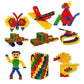 Rmeklot Kids Creative Building Block Puzzle Toy Set With Colorful Interlocking Pieces For Infants, Toddlers & Preschool Children