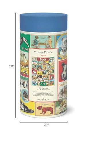 Cavallini Dogs 1000-Piece Jigsaw Puzzle, Multi-Colour Paperboard Model part_1635448891