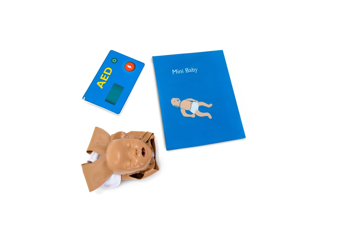 Laerdal Mini Baby Global Set - Inflatable CPR Manikin with Compression Clicker & AED Trainer, Model 103-00250