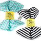 Baby Paper Crinkly Sensory Toys - 2 Pack, Black & White Stripe, Turquoise Zig Zag, Paper Material