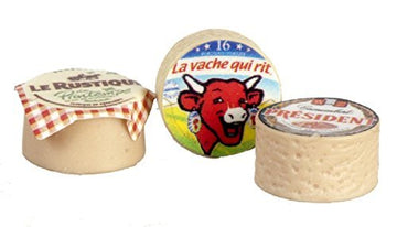 Dollhouse Miniature Set Of 3 French Cheeses