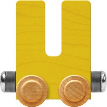 Maple Landmark Nametrains Bright Letter Car U - Made In Usa (Yellow)