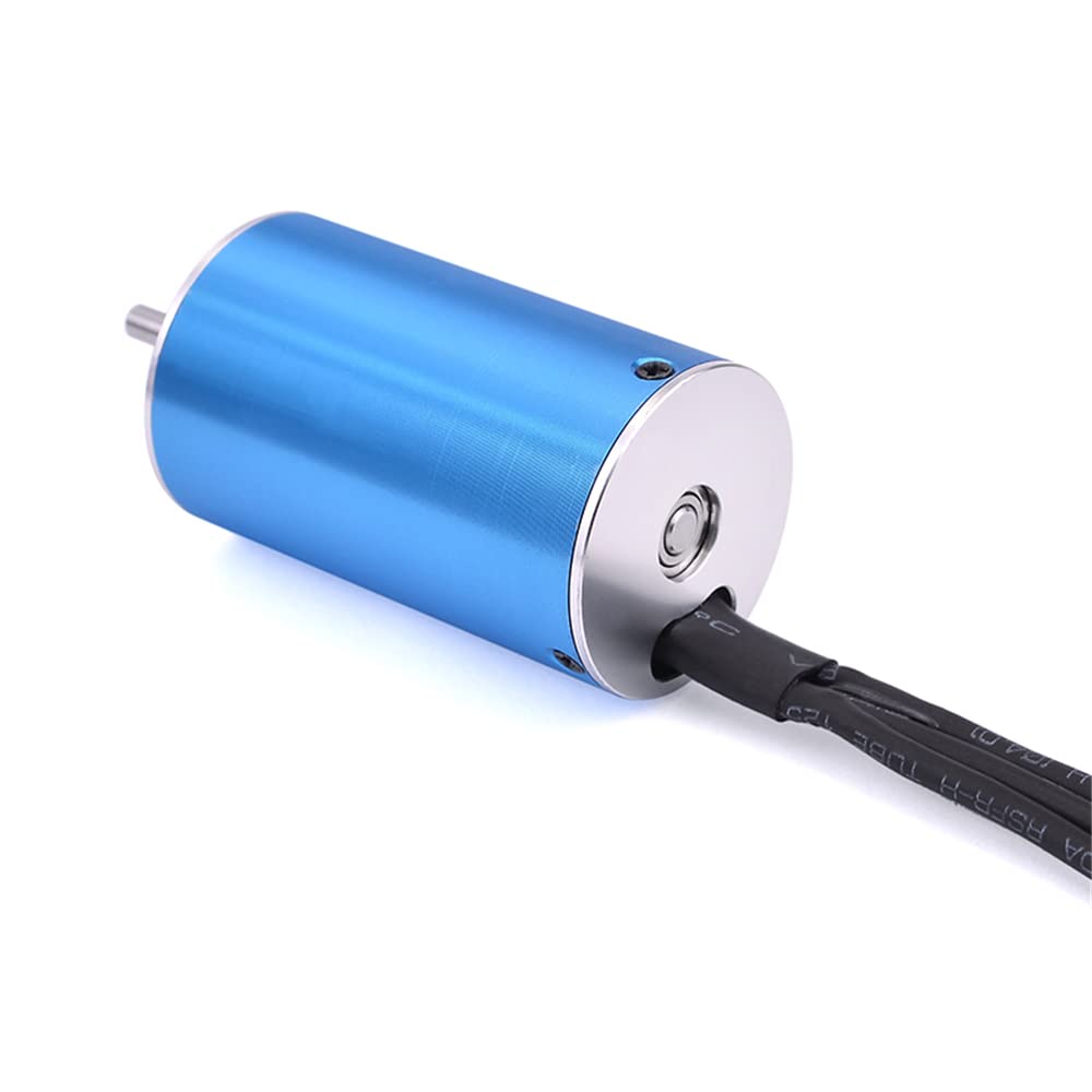 KingVal 2845 2600KV Brushless Motor Shaft with 35A ESC for 1/14 RC Car, Aluminum, Sensorless