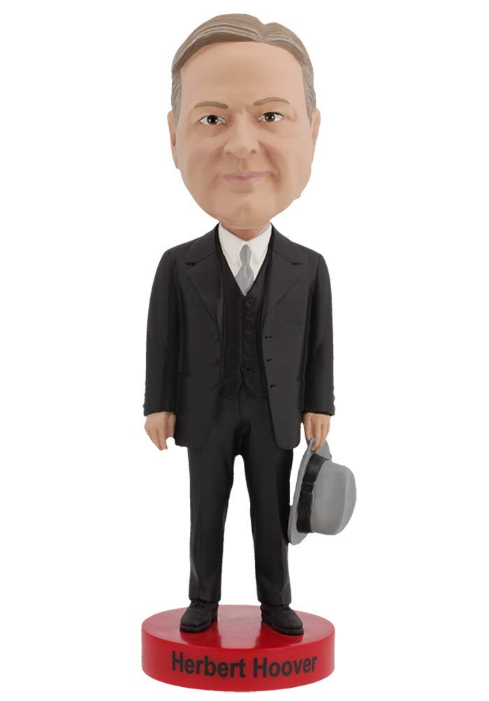 Royal Bobbles Herbert Hoover Bobblehead  enhanced Polyresin Lifelike Figure  Unique Serial Number  Exquisite Detail