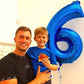 Navy Blue Jumbo Number 6 Balloon 40 Inch, Boy Girl 6Th Birthday Supplies, Foil Helium 6 16 26 46 66 Birthday Giant Balloon, Myla