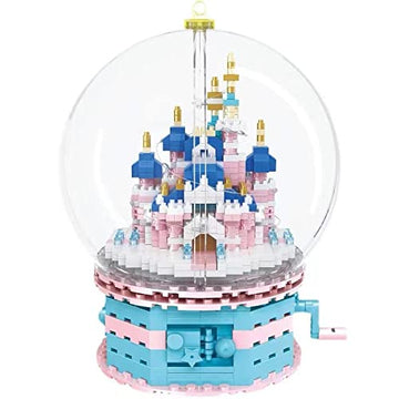 Pink Castle Micro Blocks Set For Kids Or Adult - Mini Blocks Kit For Intelligence Education(950Pcs)