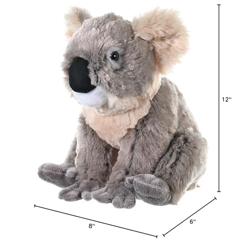 WILD REPUBLIC Koala Plush Stuffed Animal, 12" Cuddlekins, Multi Polyester Toy for Kids, Model 10908