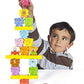 Blue Orange Wooden Stacking Game - Zimbbos STEM Skill Builder for Kids, Multi-Color, Model 180