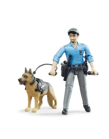 Bruder 62150 Bworld Policeman With Dog