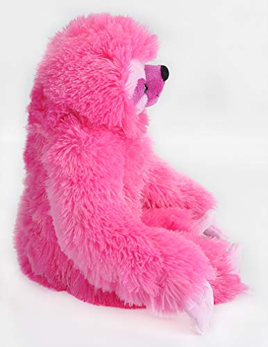 Wild Republic Three-Toed Sloth Plush, Stuffed Animal, Plush Toy, Gifts For Kids, Pink, Cuddlekins 12'