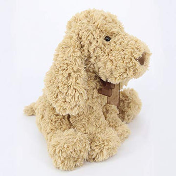 Weigedu Poodle Puppy Goldendoodle Stuffed Animal, Adorable Toy Dog Labradoodle Plush For Kids Boys Girls Birthday Easter Christmas Bedtime Gift, 11.8“ Golden