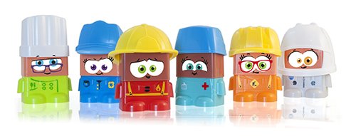 Miniland Job Blocks Board Game For Toddlers Age 2 - Preschoolers Age 4, Teaches Careers, Diversity, Fun Language Development, Pretend Play, Free Curriculum