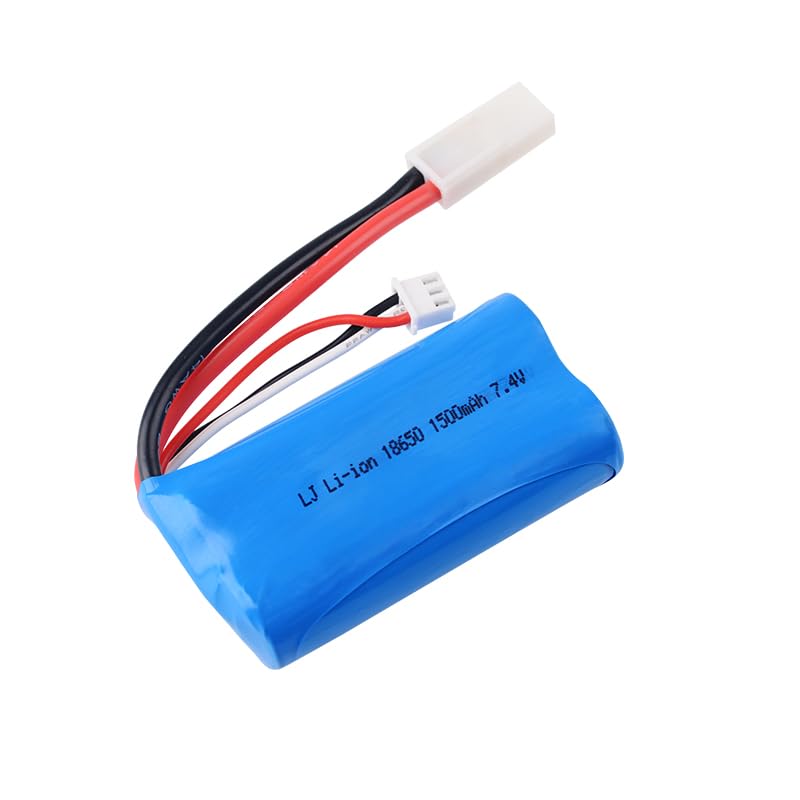 2 pcs 7.4V 1500Mah 15C Li-on Battery with EL-2P Plug for Feilun FT009 UDI009 UDI902 UDI002 AA102 Remote Control Boat Spare Parts