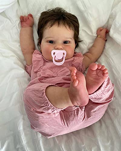 Kokomandy Cute 24Inch Realistic Reborn Baby Dolls Toddler Girl That Look Real Soft Silicone Weighted Newborn Bebes Reborn With B