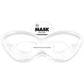 White Super Hero Fabric Eye Mask - 2.87'' x 8.25'' - Durable, Comfortable & Perfect Fit - Ideal for Parties, Cosplay & More