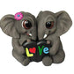 Dwk Decorative Elephant Couple Love Split Figurine | Elephant Sculpture Decor For Couples | Desk Sculpture And Decorative Items Decorations On Put On Shelves - 6.5'
