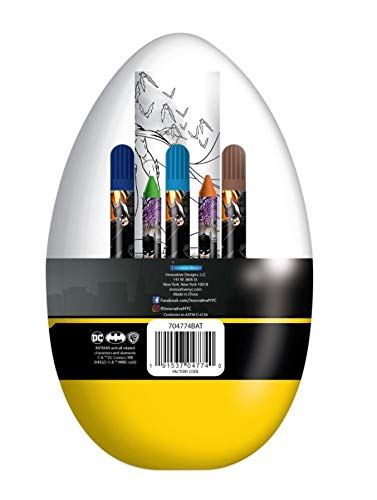 Innovative Designs DC Batman Activity Egg Craft Kit | Coloring Pages | Stickers | Markers | Crayons,Yellow