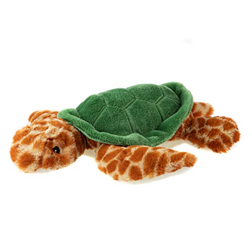 WILD REPUBLIC EcoKins Sea Turtle Plush Toy, 12" Eco-Friendly Stuffed Animal, Handcrafted from 16 Recycled Bottles, Model 24737