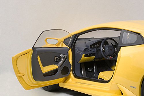 AUTOart Lamborghini Huracan LP610-4 Model 74604, 1/18 Scale Diecast, Yellow, Rubber Material