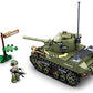 Sluban WWII M38-B0856 Light Tank Model, Medium Size, Plastic, Multi-Color