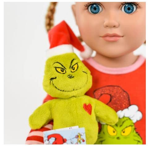 My Life As Grinch Sleepover 18 Inch Doll Christmas Holiday Collectible W/ Bonus (Blonde/Blue)