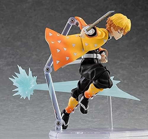 Max Factory Demon Slayer: Kimetsu no Yaiba: Zenitsu Agatsuma Deluxe Figma Action Figure  Multicolor
