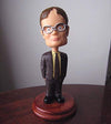 Cleaky Dwight Schrute Bobblehead - The Office Merchandise, Resin, Brown, Model mmeb-023, Perfect Gift for Fans