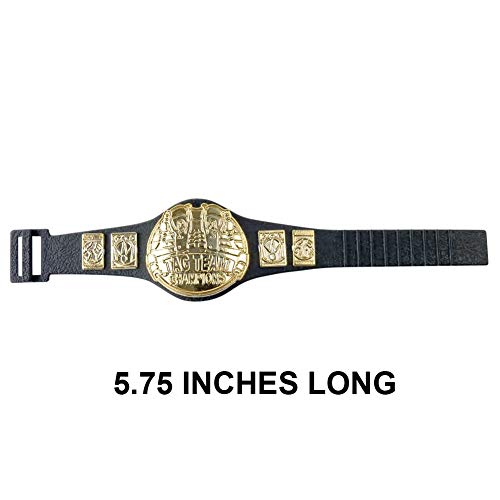 Set Of 2 Tag Team Championship Belts For Wrestling Action Figures [5.75 Inches Long]