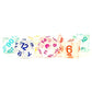 Metallic Dice games LIc716 Unicorn-Rainbow Ice Dice - 7 Piece