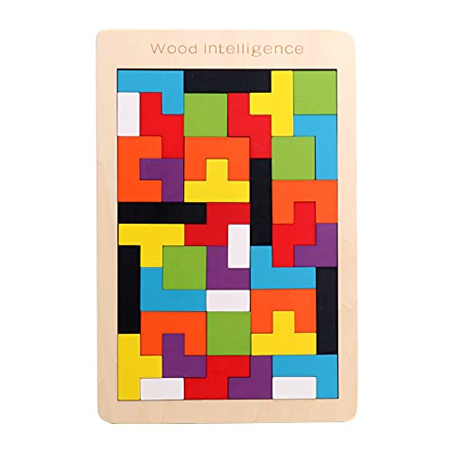 Grizzly Wooden Tetris Jigsaw Puzzle Set Of 40 Pcs