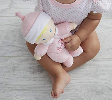 Ganz My First Doll Soft Plush Doll With Blonde Hair And Pink Outfit - I Rattle!